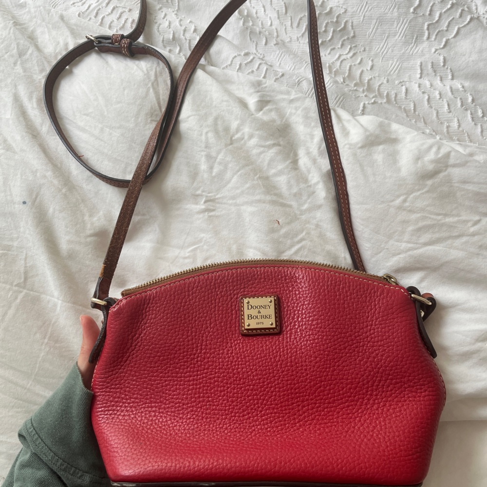 Dooney Bourke Pebble Grain Cross Body Red